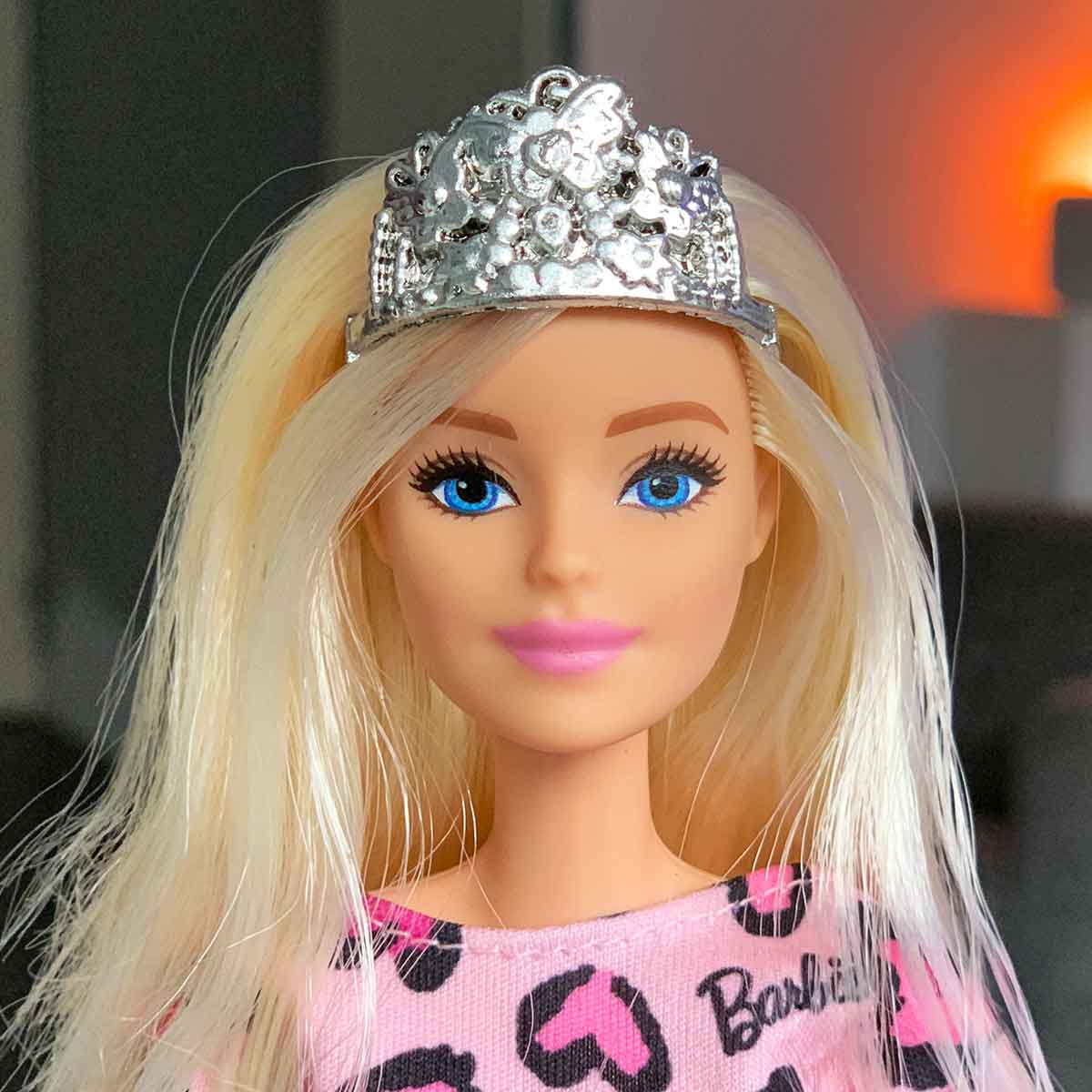 Barbie prinsessenkroon zilver met sierlijke vlinders