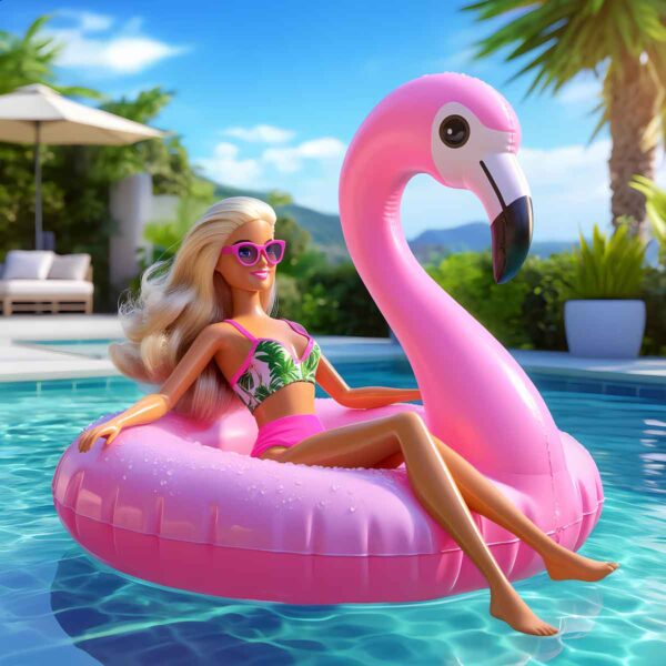 Barbie set 'Chillen in het zwembad'